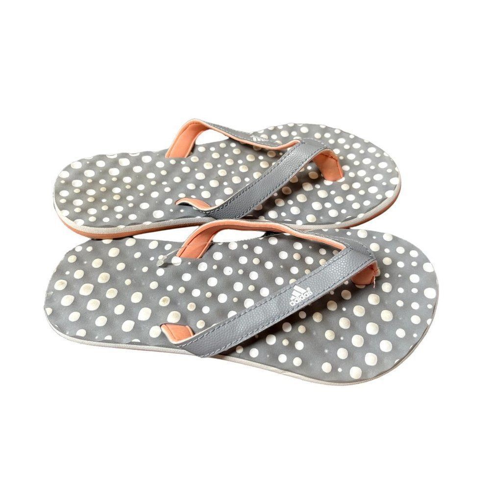 Youth Adidas Eezay Dots Flip flops size 1 NWT